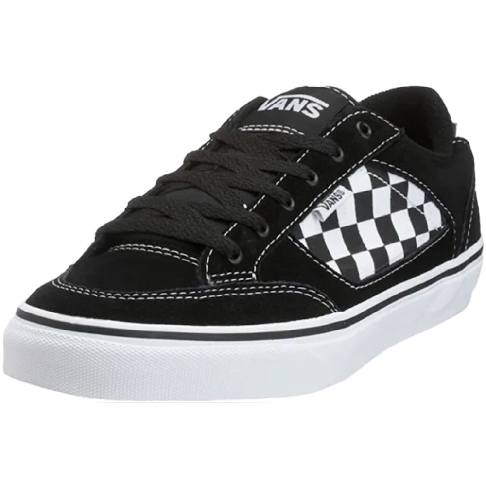Vans Brasco White & Black Checkered Shoes, Size 9